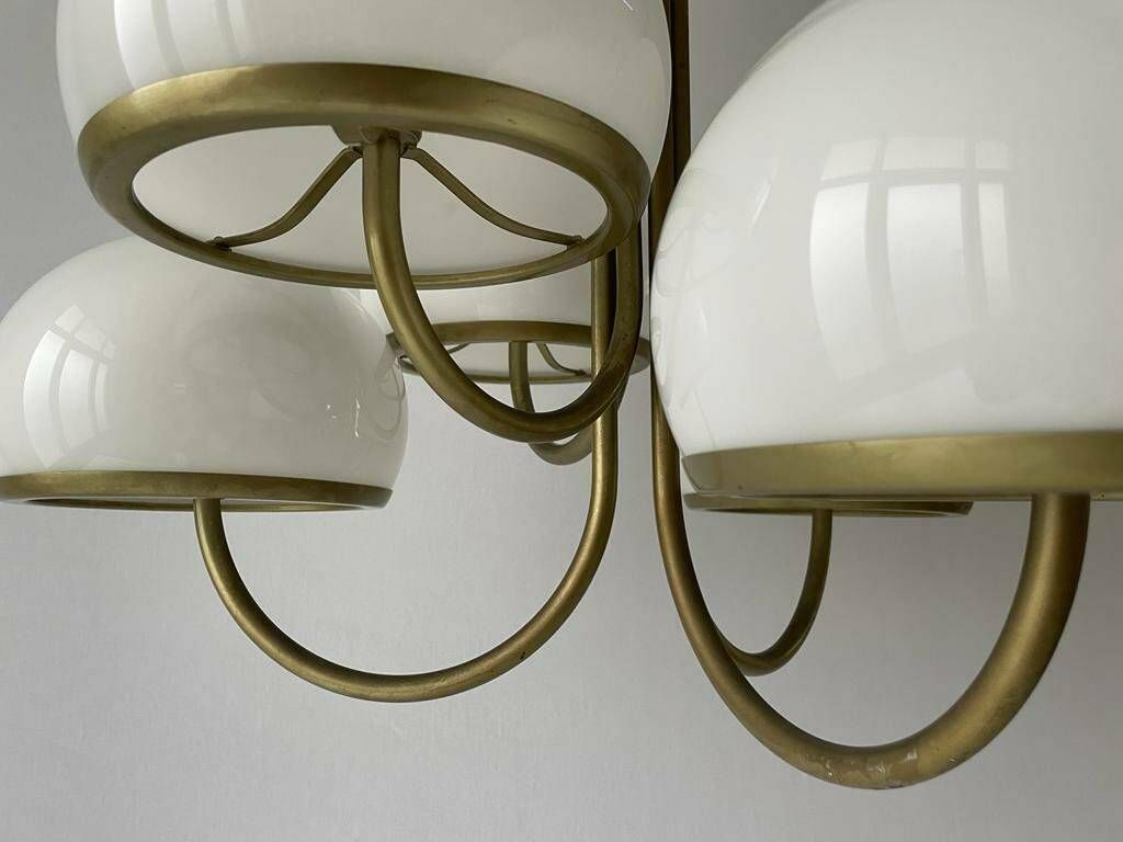 6 Acrylic Shade Chandelier By Arteluce, 1960s, Italy photo buy
