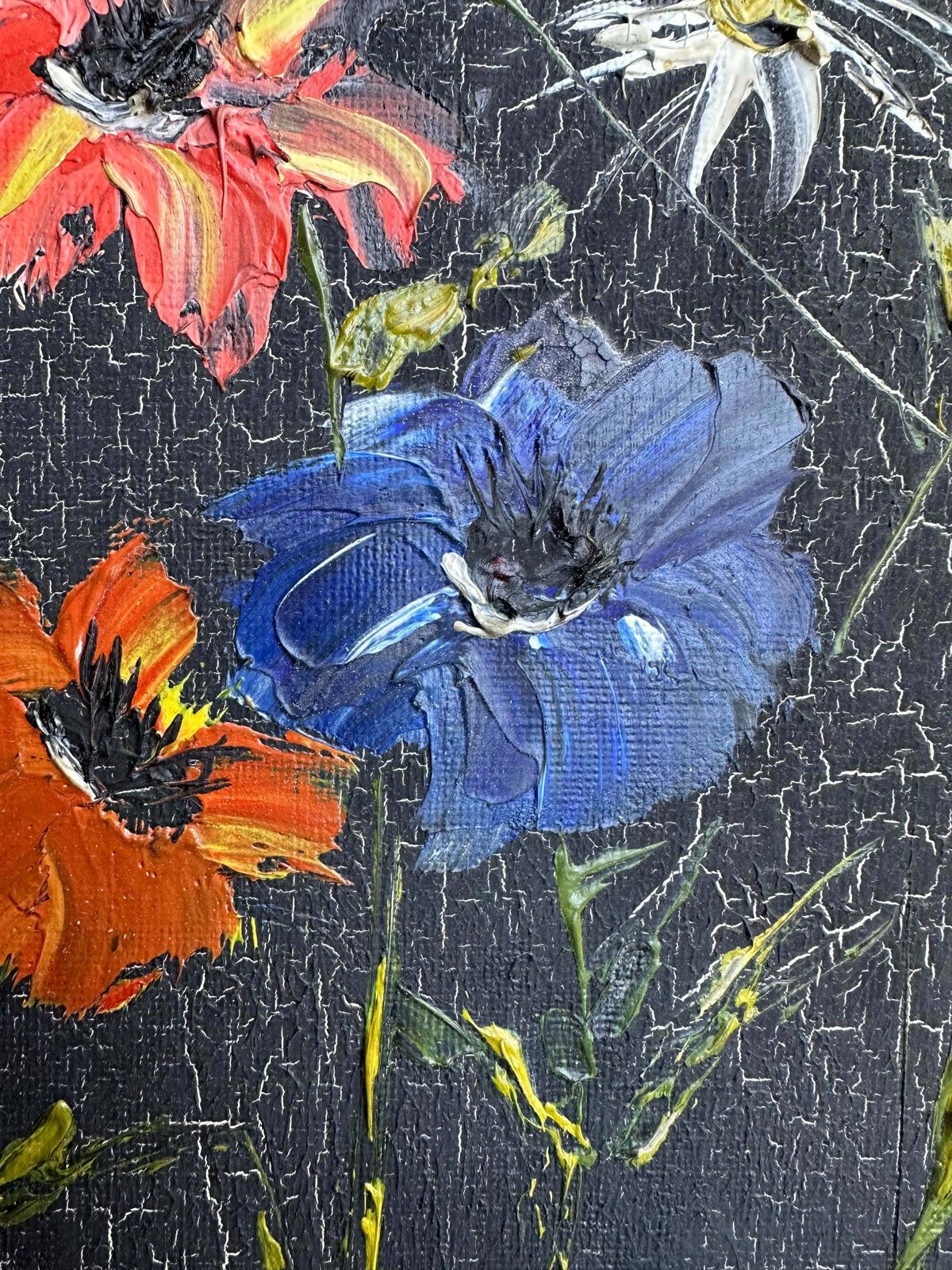 French Mid Century Floral Oil Painting 1965 Signed & Framed photo buy