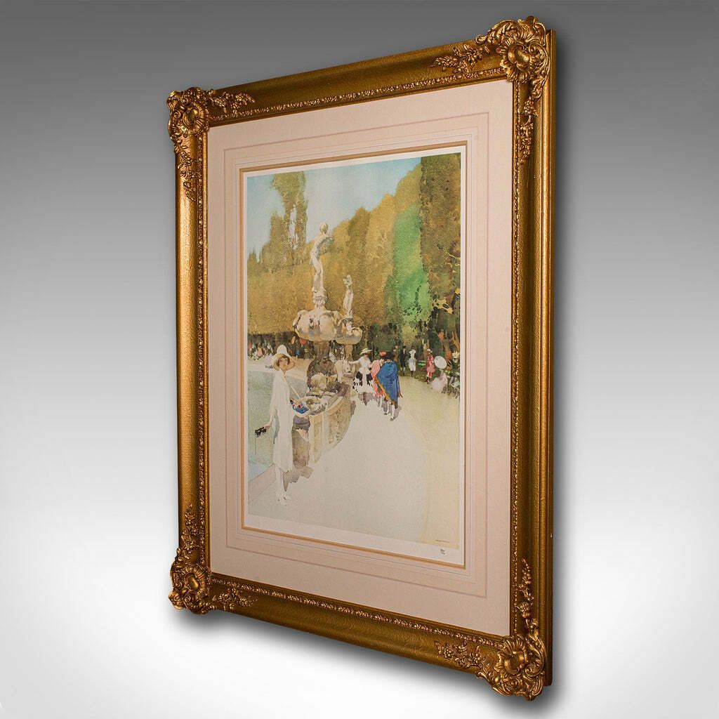 Large Vintage Limited Edition Art Print, English, Framed, William Russell Flint photo for sale