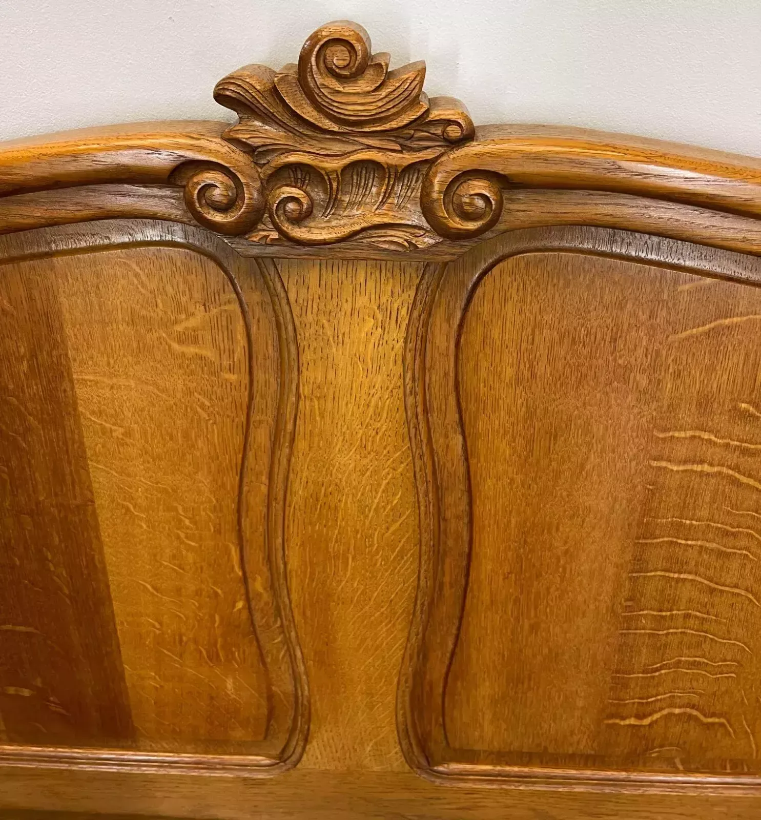 Double Bed Louis XV Style Vintage Retro French Oak Lot 3339 photo vinterior