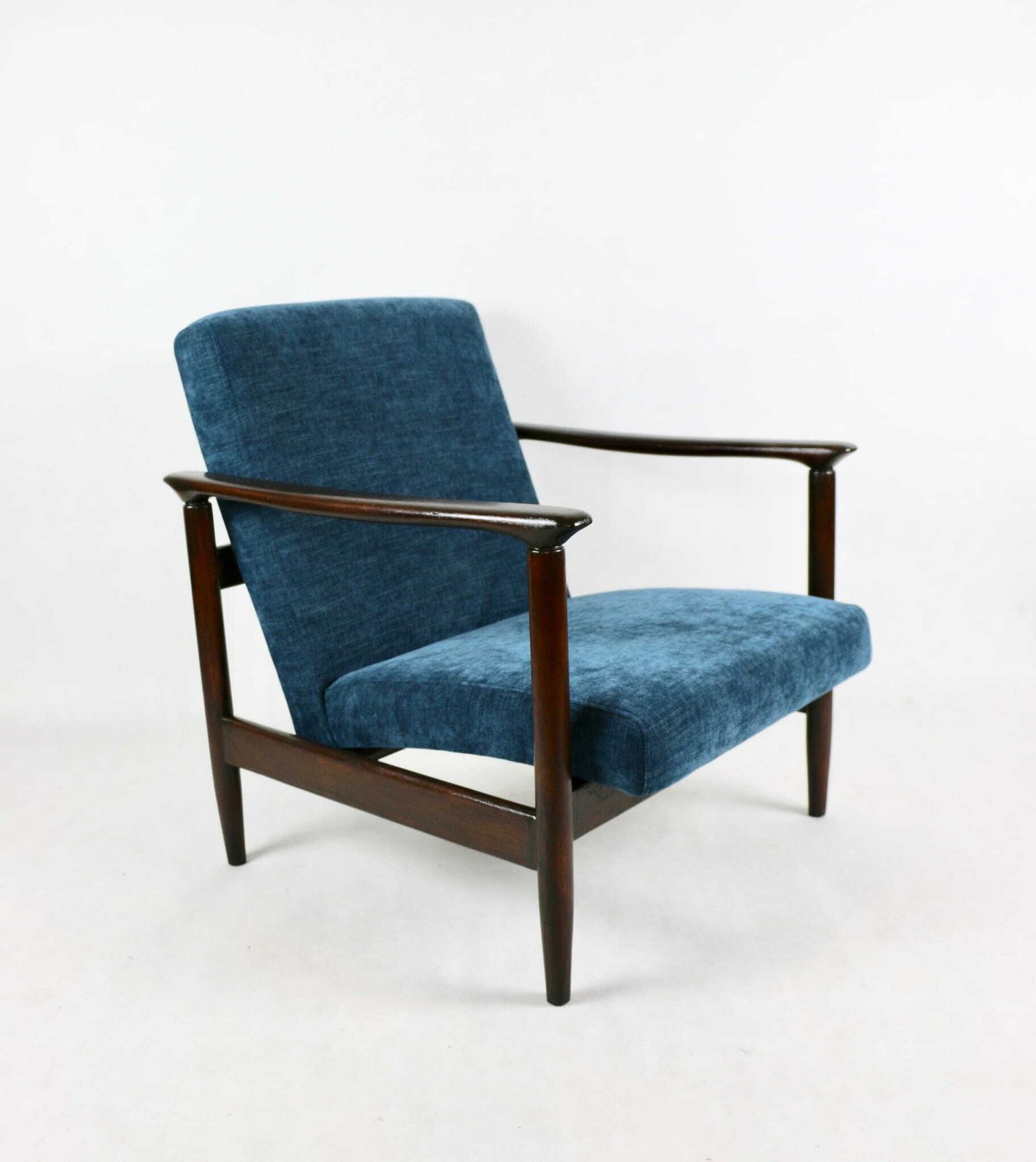 Gfm 142 Armchair, Designed By Edmund Homa From The 70s, Navy Blue   2 Pieces Available photo Furniture
