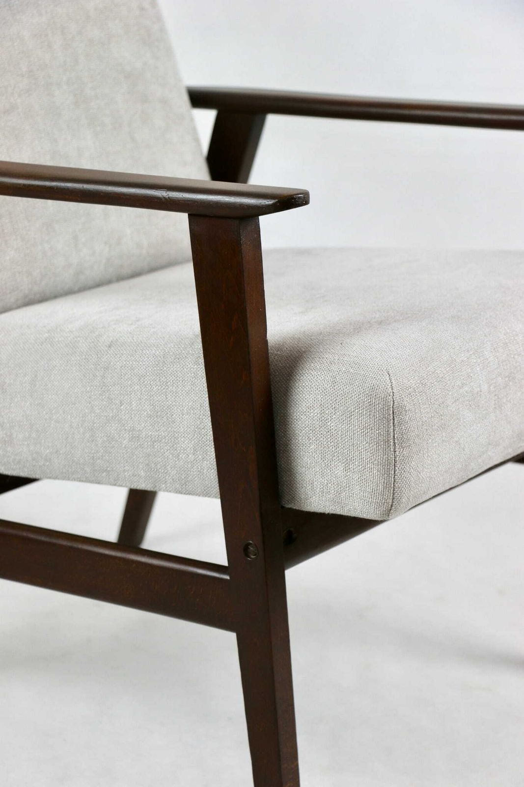 Armchair "Lis", 70s Beige Light Gray Design Henryk Lis   2 Pieces Available photo for sale