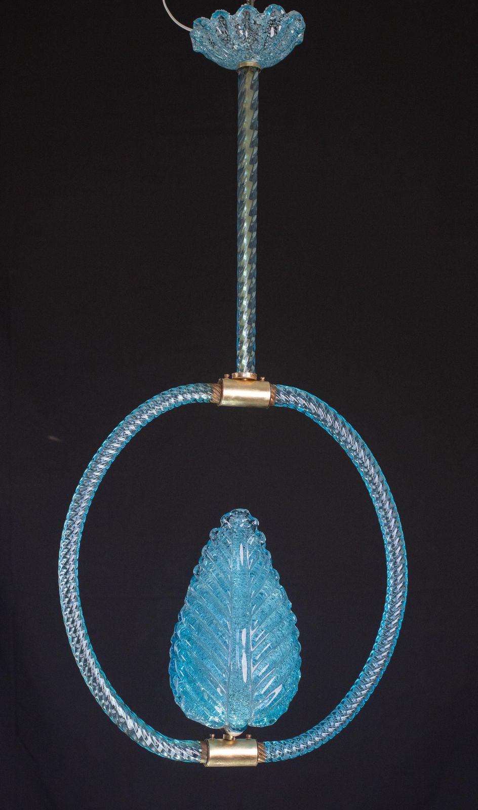 photo furniture Blu Jewel Murano Glass Chandelier By Barovier E Toso, 1950s