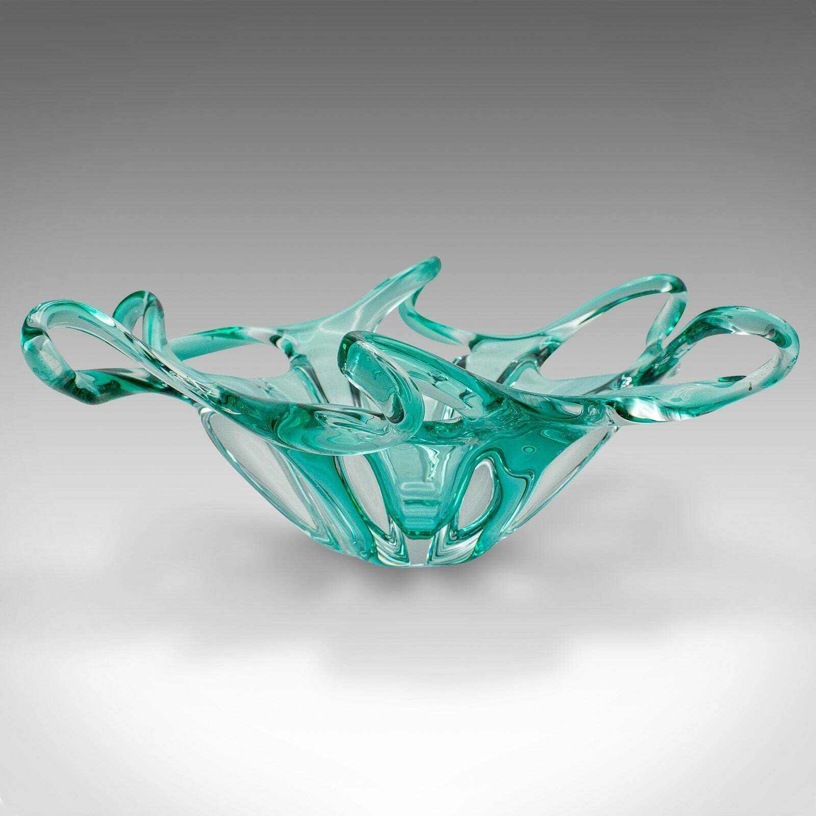 Large Vintage Murano Fruit Bowl, Italian, Art Glass, Serving Dish, Circa 1970 photo 695.0