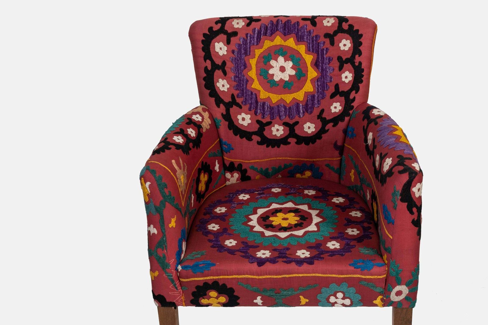 Set Of 6 Suzani Chair   Traditional Bergere photo Furniture