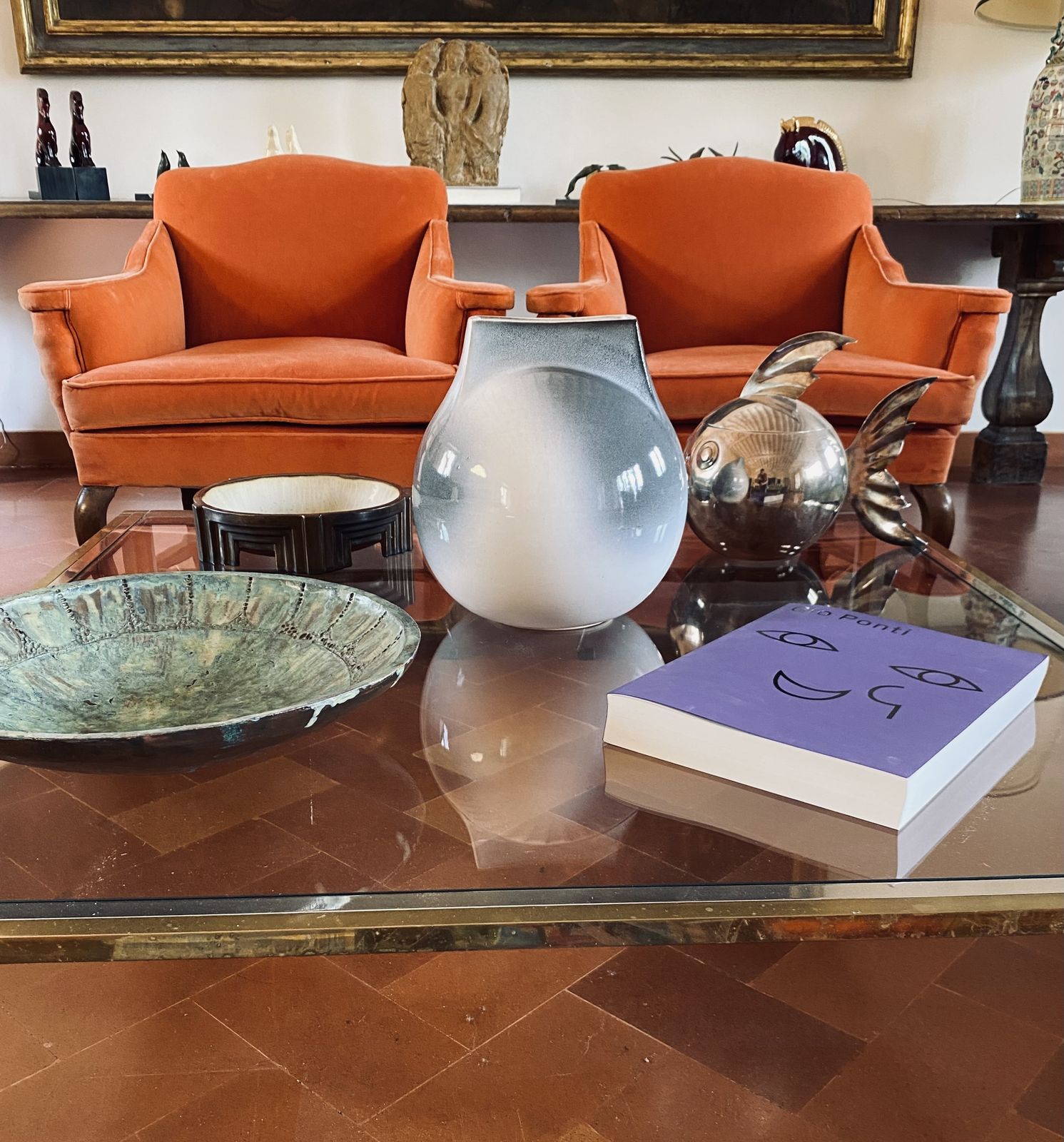 Mid Century Modern Spherical Gres Vase, Franco Bucci Italy Ca. 1970 photo for sale
