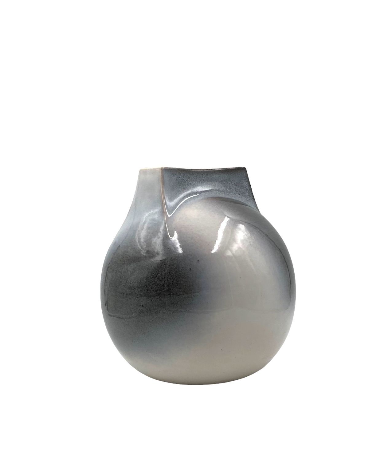 photo for sale Mid Century Modern Spherical Gres Vase, Franco Bucci Italy Ca. 1970