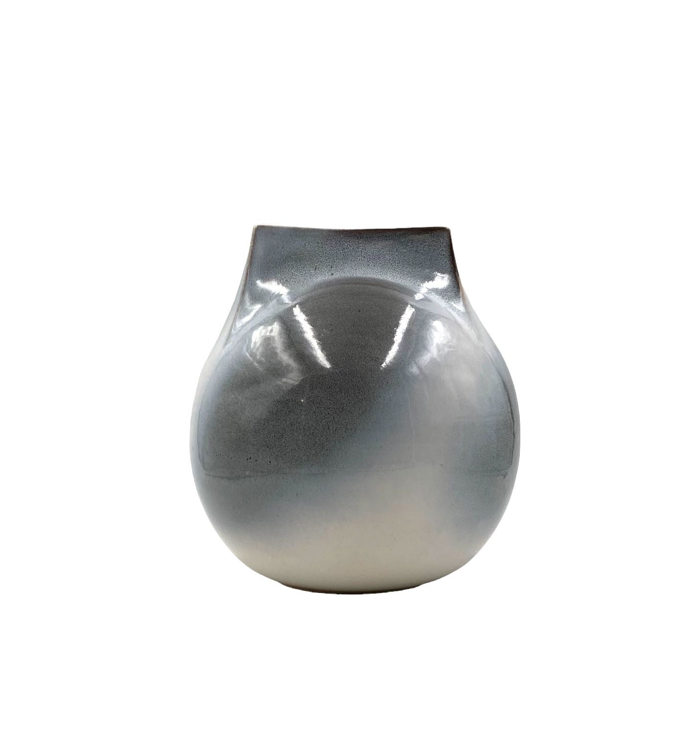 Home Decor Mid Century Modern Spherical Gres Vase, Franco Bucci Italy Ca. 1970 photo