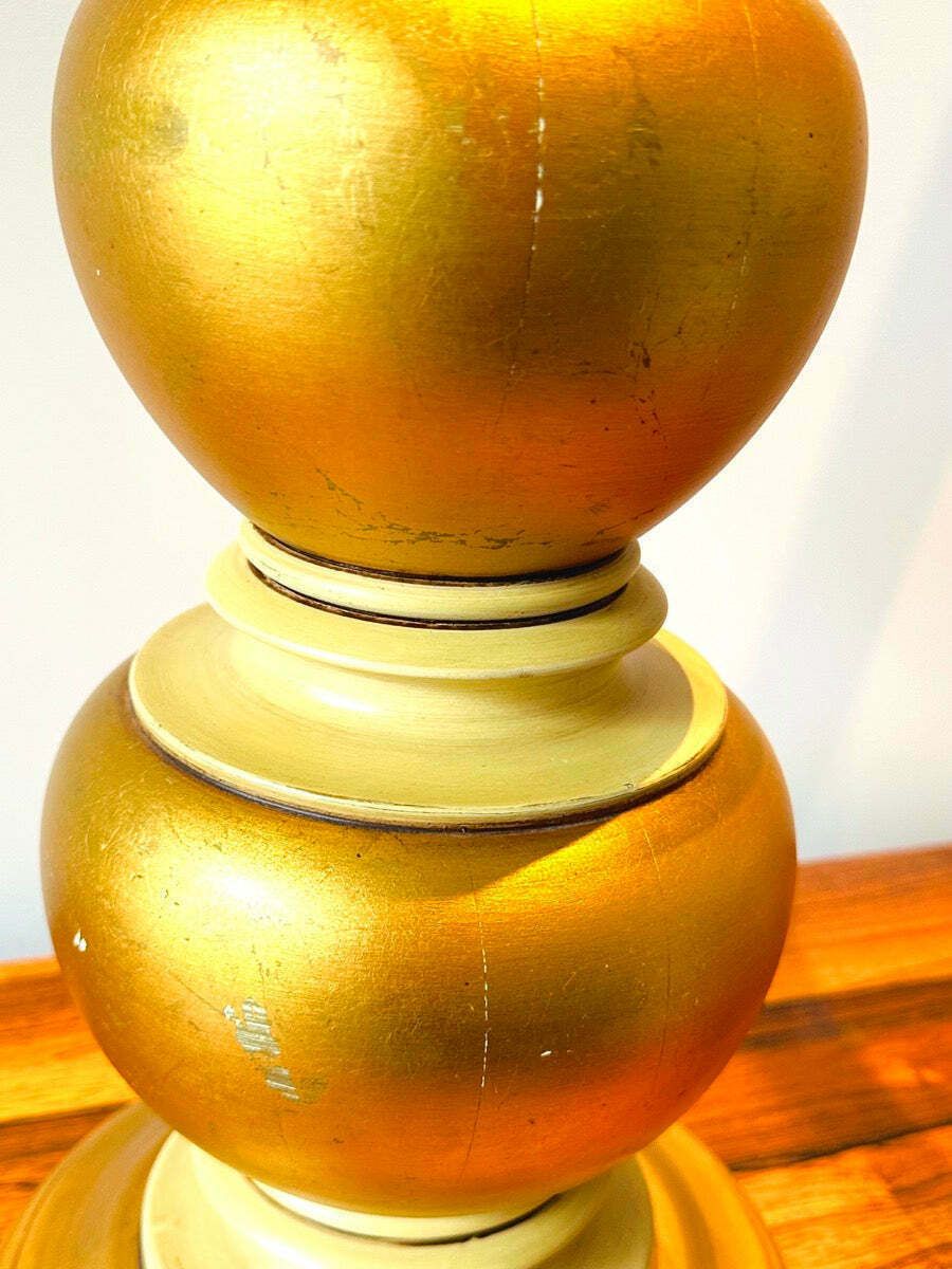photo buy Pair Of 1950s American Frederick Cooper Gold Leaf Concentric Oval Table Lamps Inc Shades