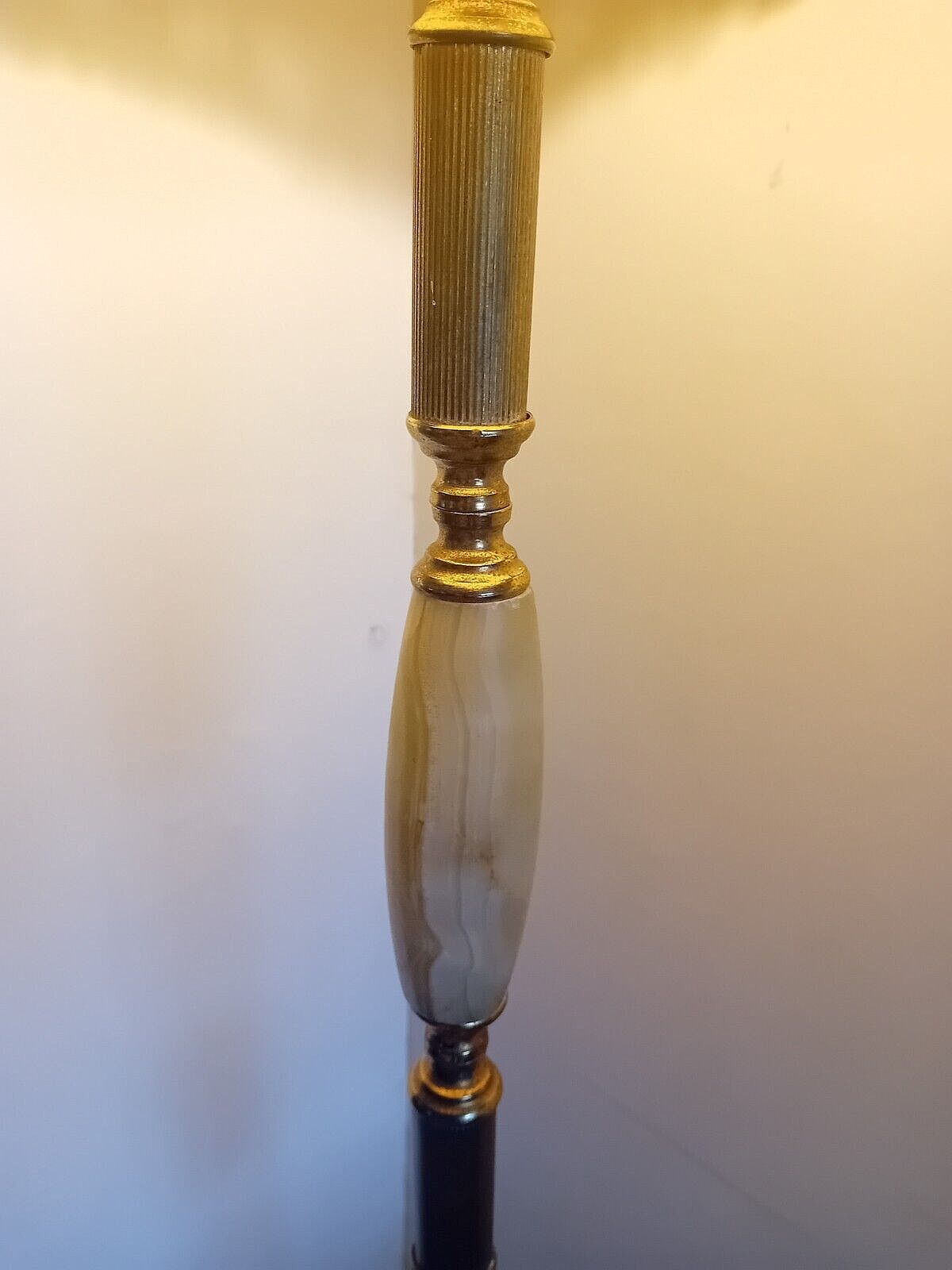 Beautiful 1960's Onyx And Brass Gilt Mid Century Floor Lamp / Standard Lamp photo for sale