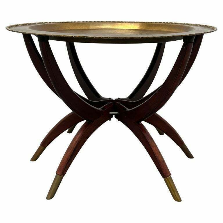 1960s Hong Kong Spider Leg Foldable Coffee Or Tea Service Side Or Coffee Table