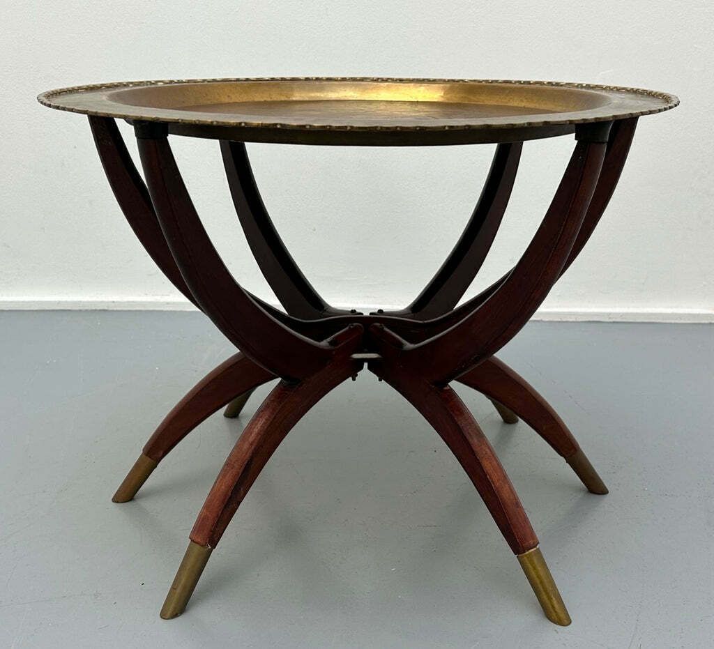 1960s Hong Kong Spider Leg Foldable Coffee Or Tea Service Side Or Coffee Table photo furniture