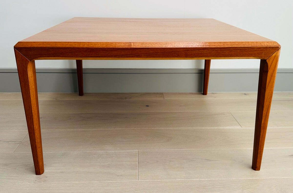 1960s Danish Silkeborg Square Teak Coffee Table photo vintage