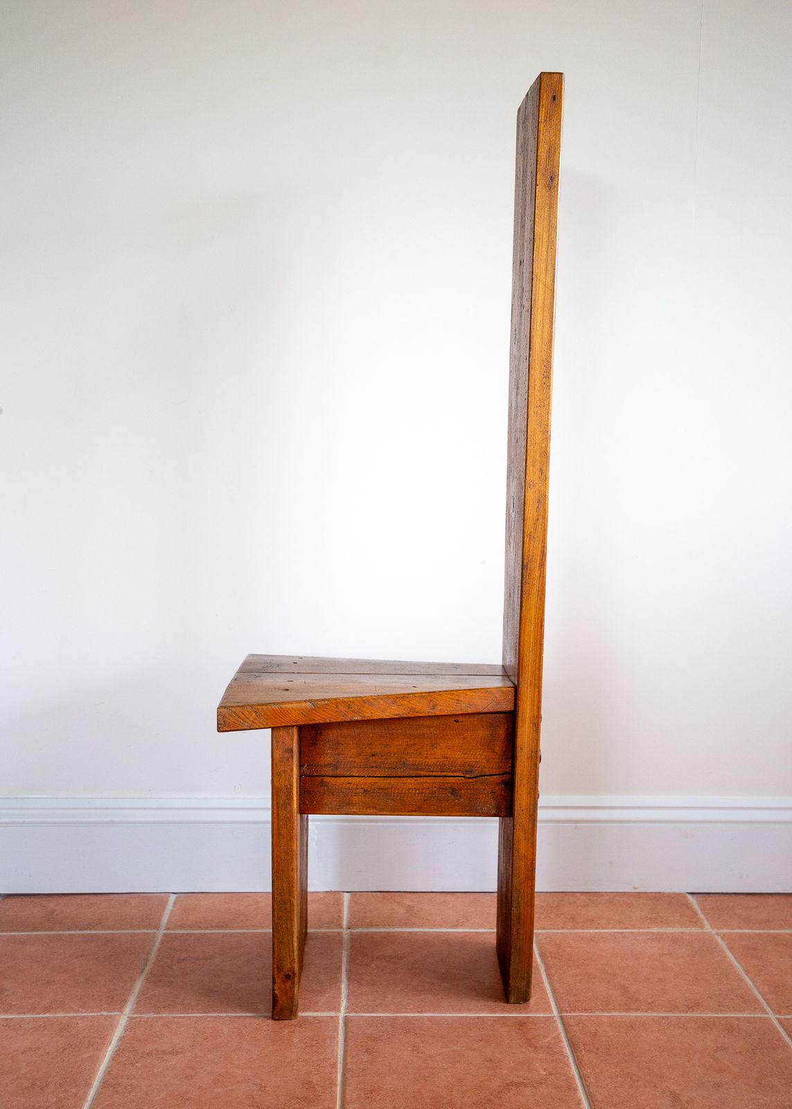 photo for sale Brutalist Artisan Accent Chair Mid Century Tall Back Statement Pine Iron Rustic Craftsman Architectural Farmhouse Minimalis.T Reclaimed Primitive Folk