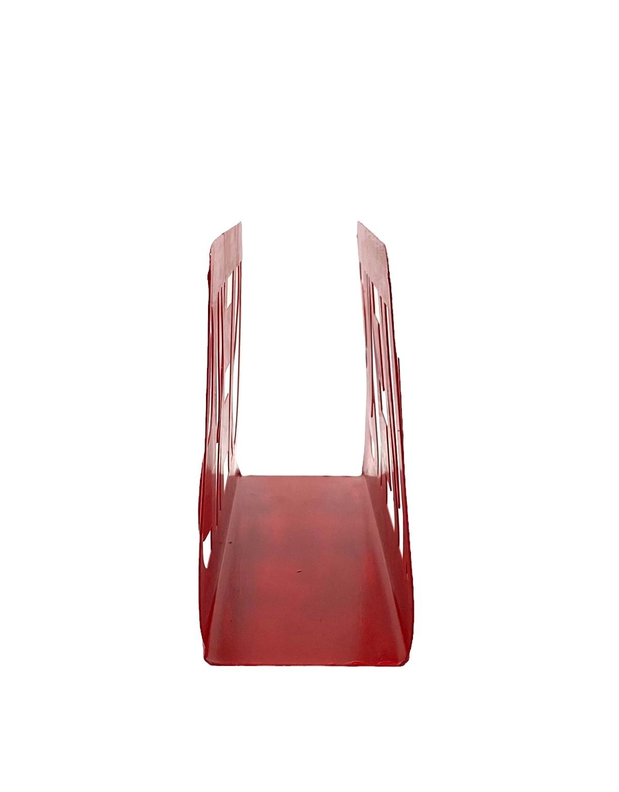 Space Age Red Magazine Rack, France 1970s photo vintage