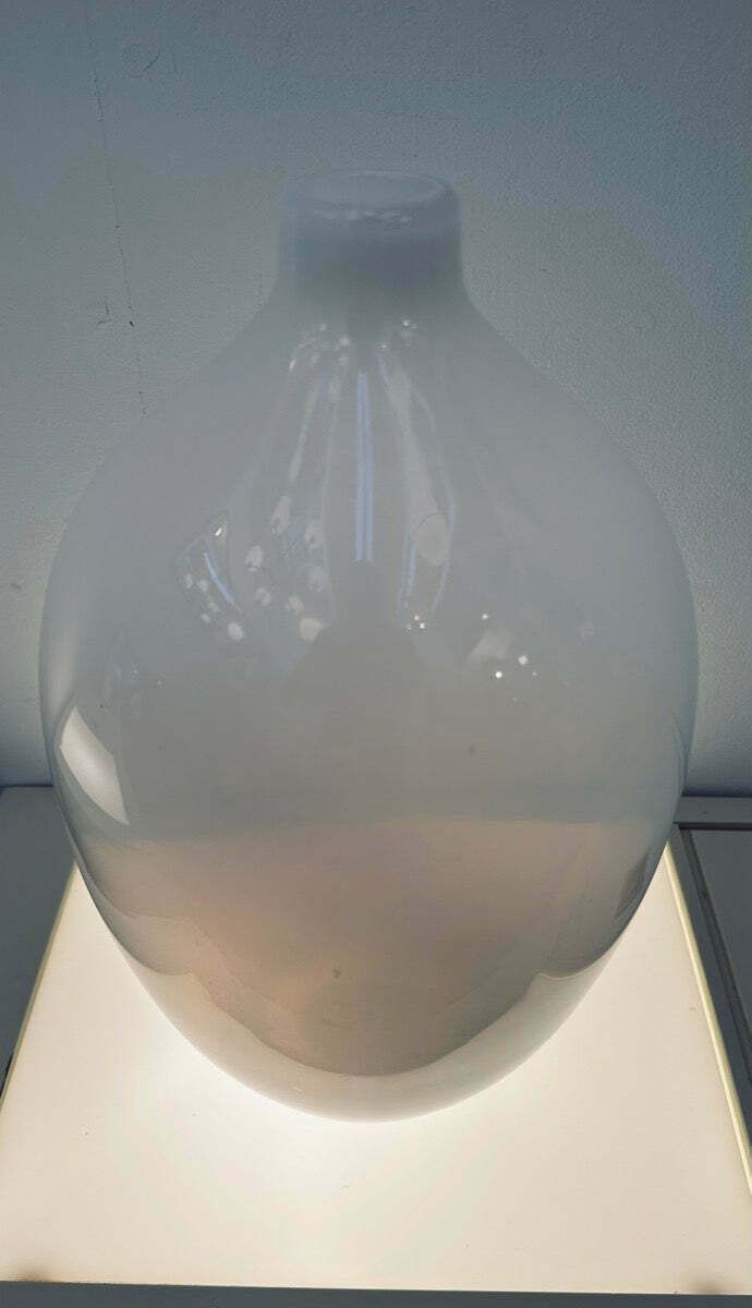 photo furniture 1960s Italian Opalescent Glass Oviod Form Vase