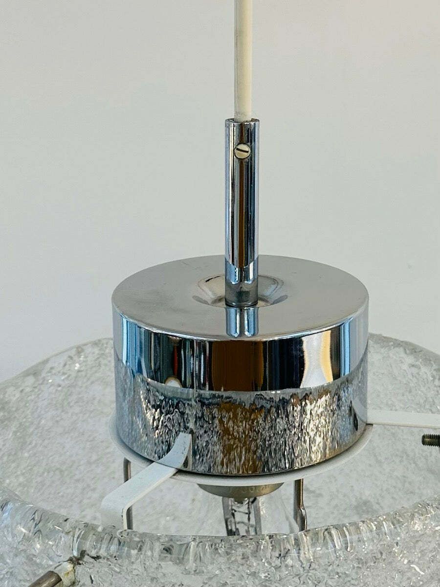 photo for sale 1970s German J. T. Kalmar Frosted Glass Pendant Light