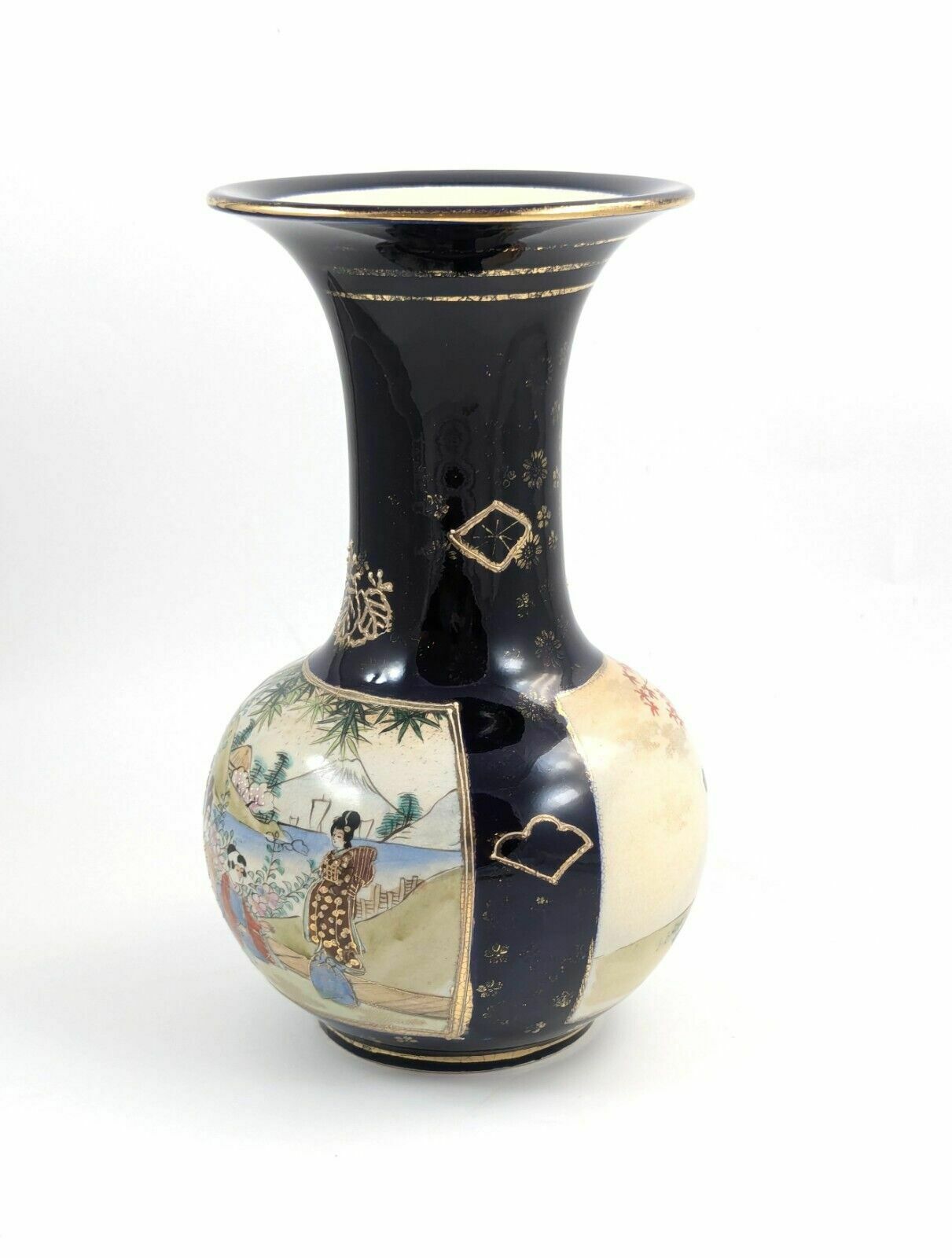 Antique Hand Painted Vase By Satsuma, Japan, Meiji Period photo furniture