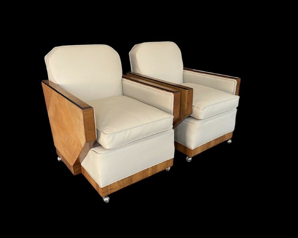 A Superb Pair Of Art Deco Armchairs photo 5250.0