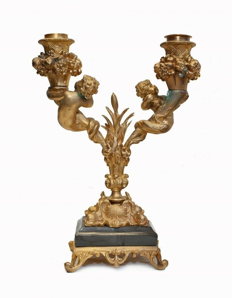 French Regency Centerpiece Candelabras Marble Gilt photo furniture
