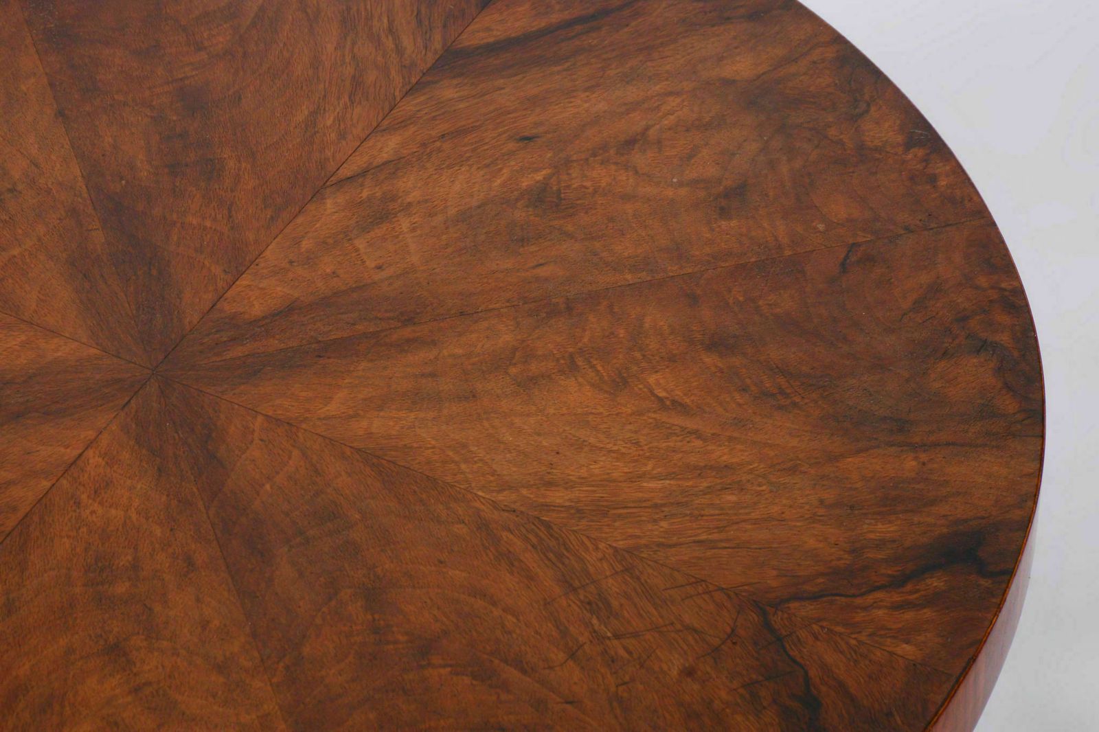 Restored Bauhaus Round Table, By Robert Slezák, Spruce, Walnut, Czech, 1930s photo vinterior