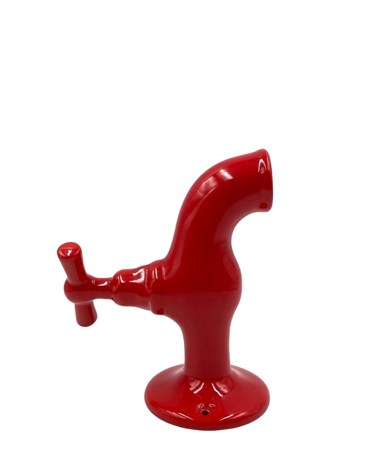 photo vintage Red Tap Shaped Ceramic, Jc Peiré, France Ca. 1970