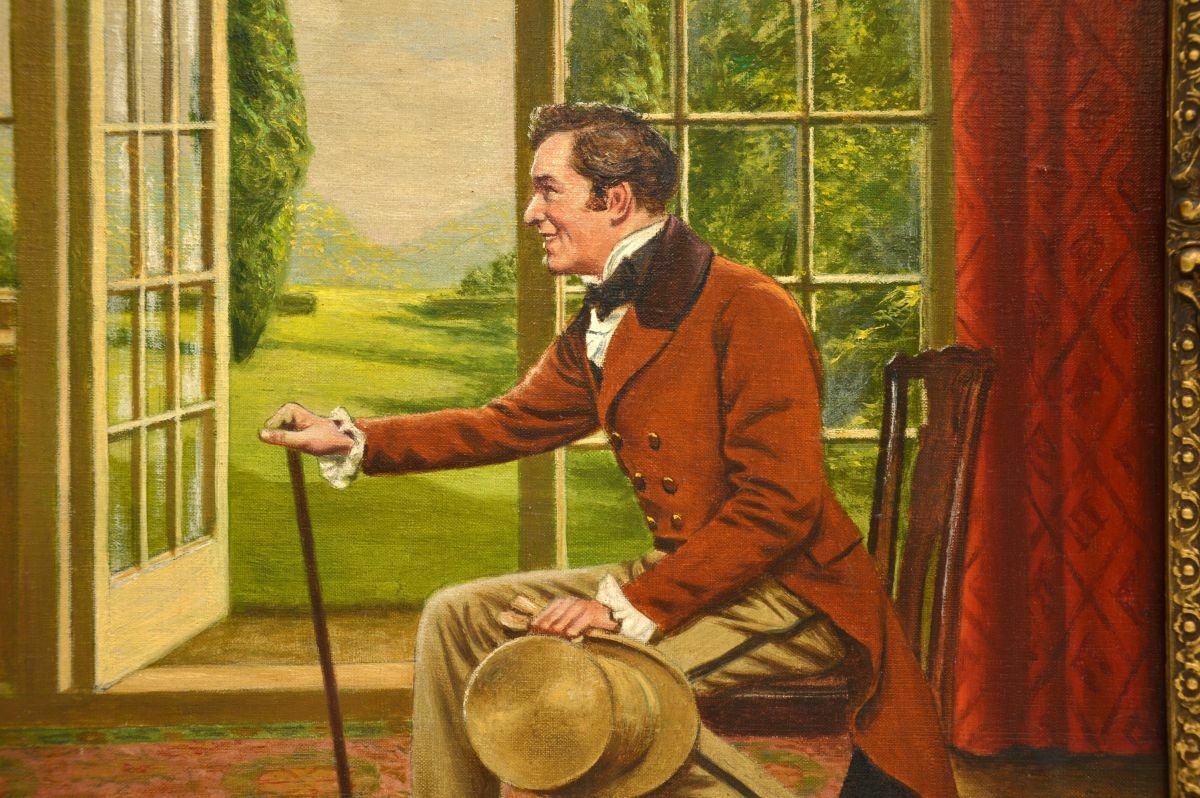 Antique Oil Painting On Canvass By Alfred Lyndon Grace photo buy