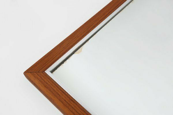 Mid Century Teak Mirror With Shelvfattributed To De Coene, Belgium, 1960s photo vinterior