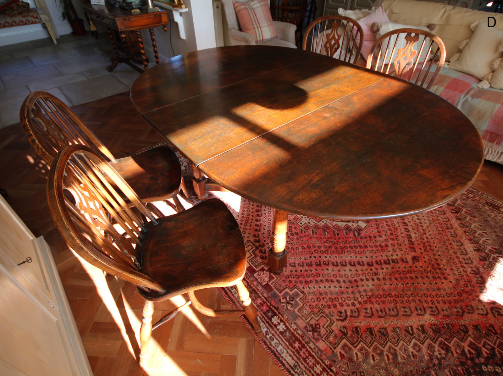 Solid Oak Table & Ash Chairs Hand Made Batheaston Of Bath Uk Vintage photo vintage