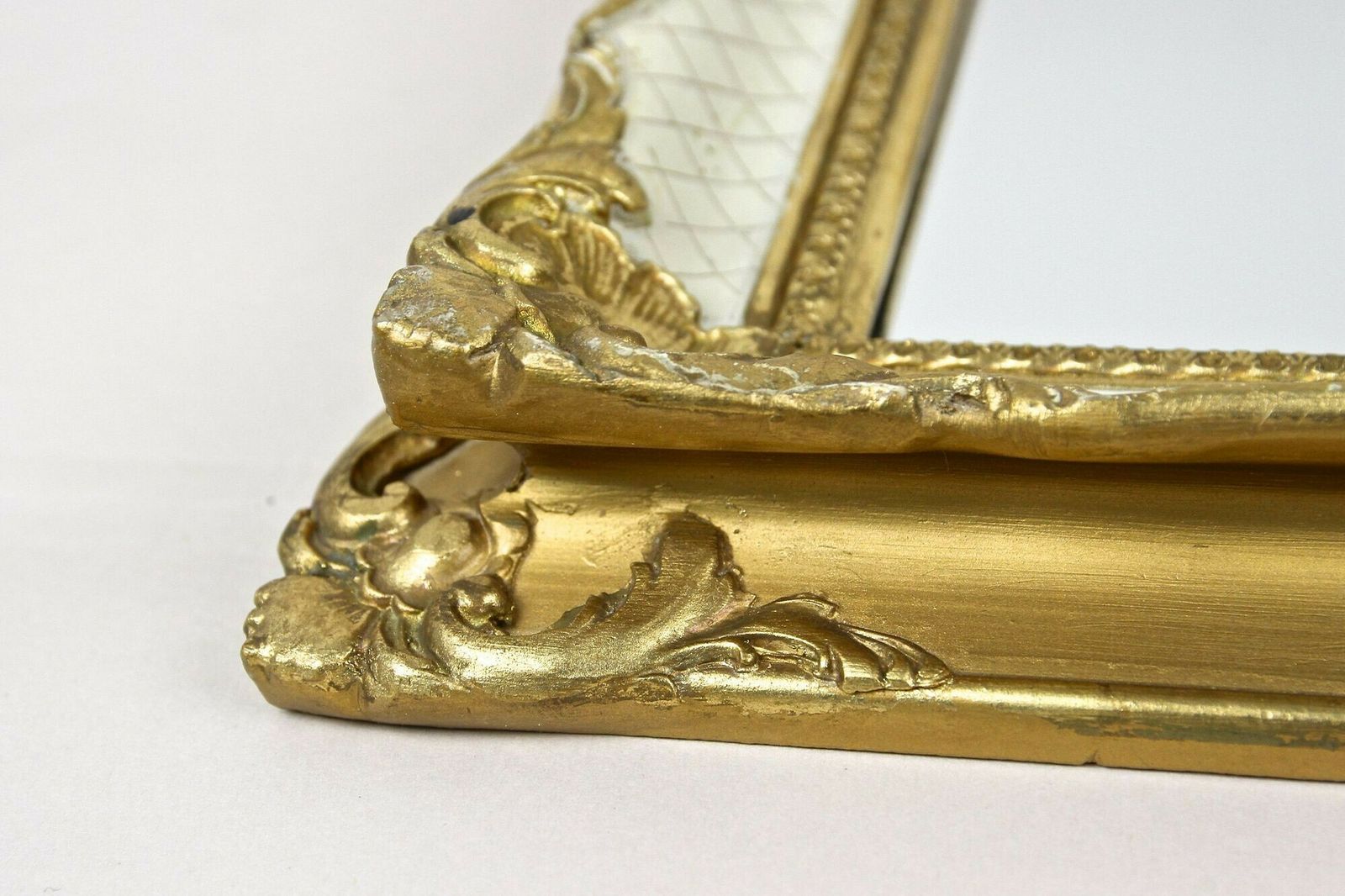 Home Decor Gilt/ White Venetian Rococo Style Wall Mirror, Mid Century   It Ca. 1950 photo
