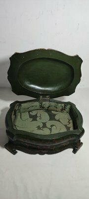 photo for sale Spanish Polychrome Wooden Box, 1940s