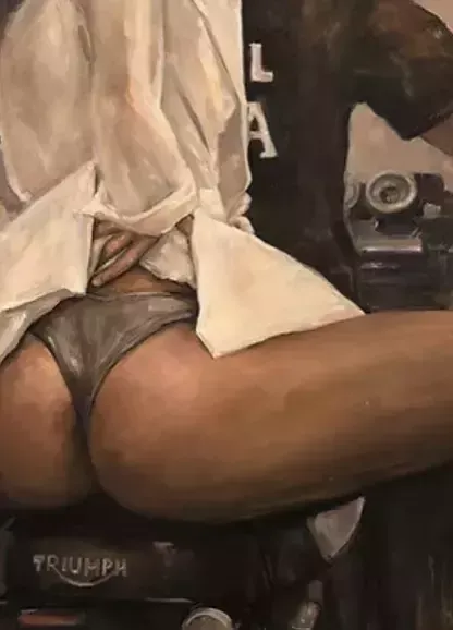 Meryem Tayganskaya, Nude Painting, Oil On Canvas, 21st Century photo furniture
