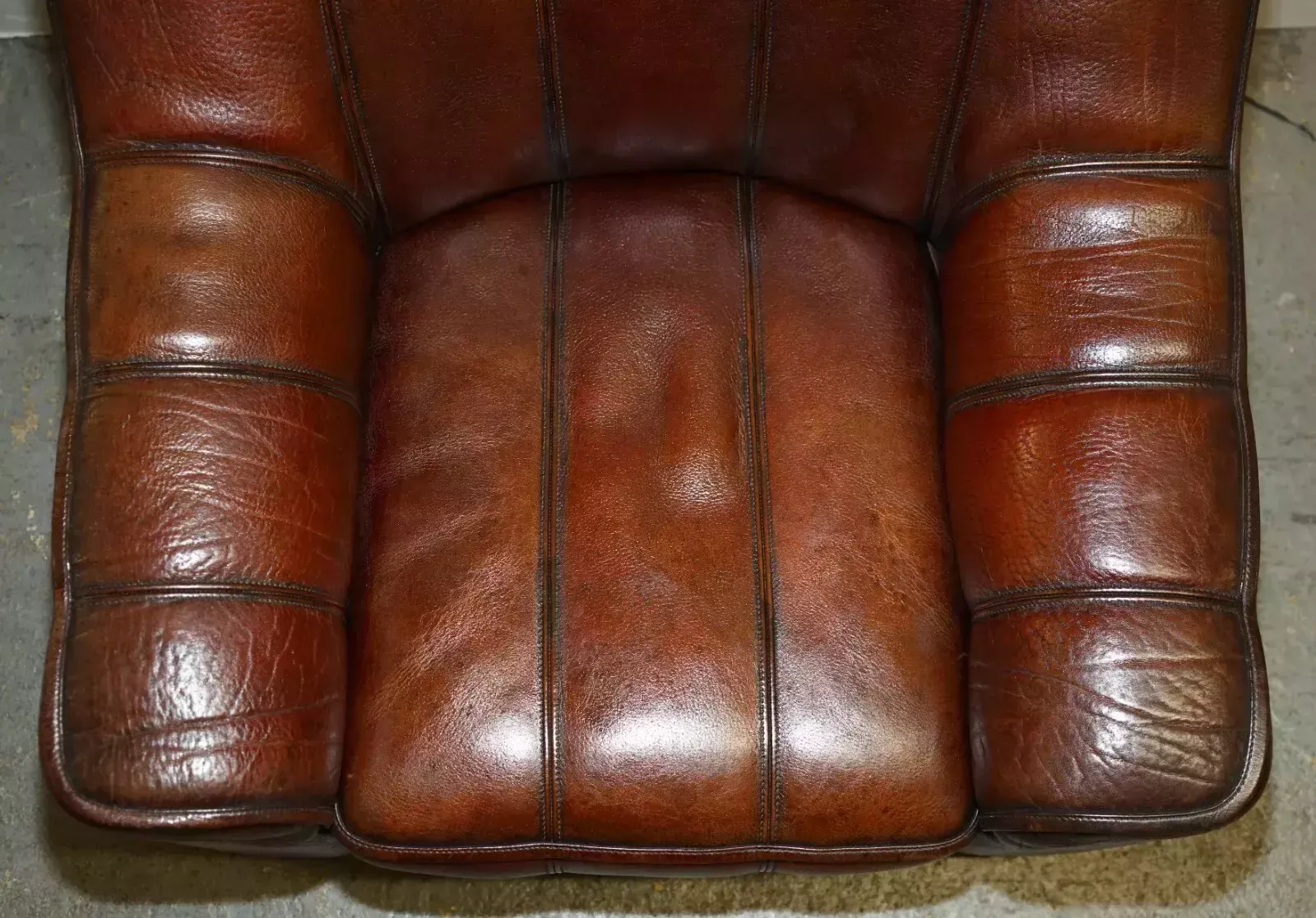Cir 1960's De Sede Ds 44 Reclining Brown Buffalo Neck Leather Armchair & Ottoman photo vinterior