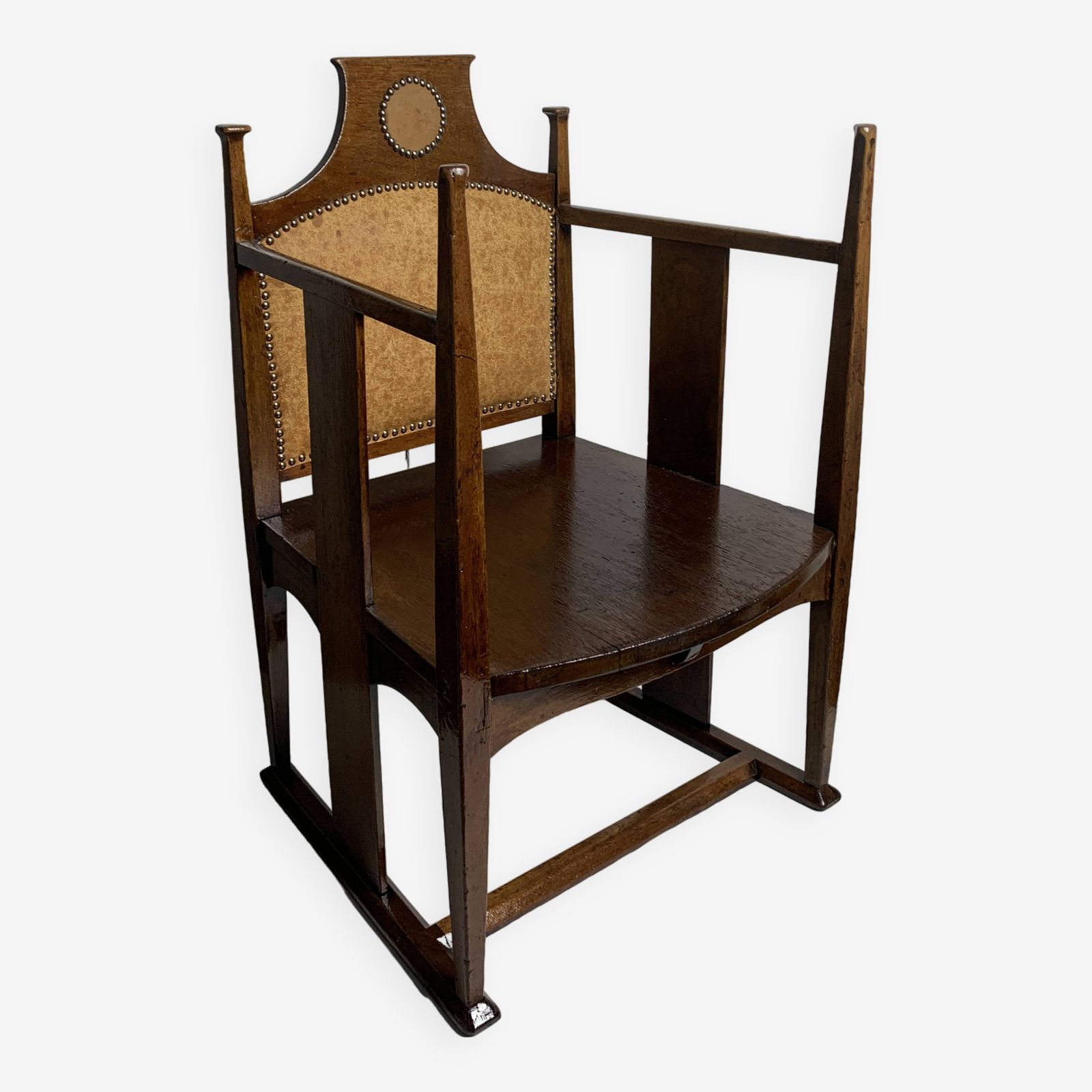 William Birch Arts And Crafts Chair By E.G. Punnett For Liberty & Co. Ca 1900