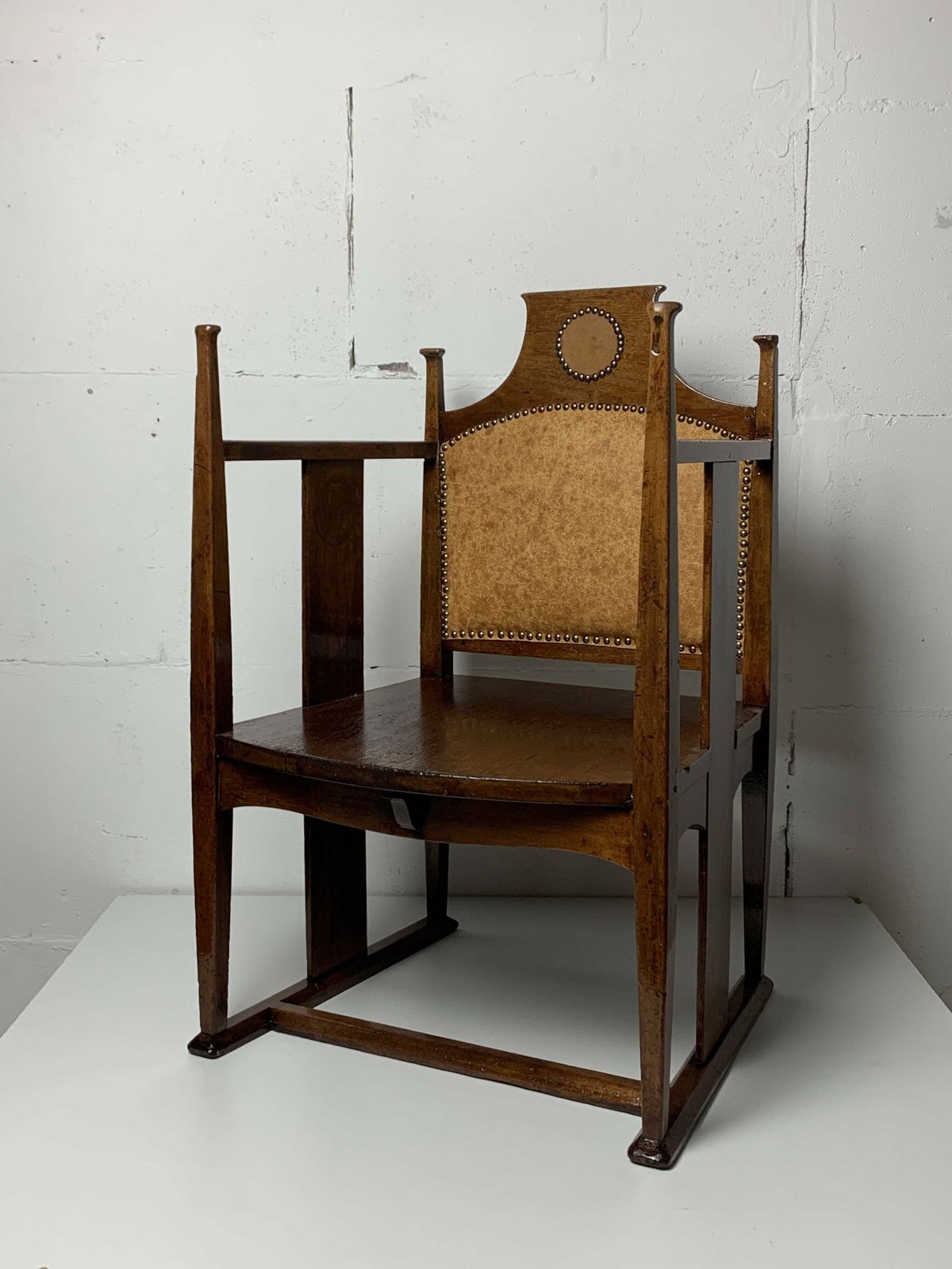 William Birch Arts And Crafts Chair By E.G. Punnett For Liberty & Co. Ca 1900 photo vintage