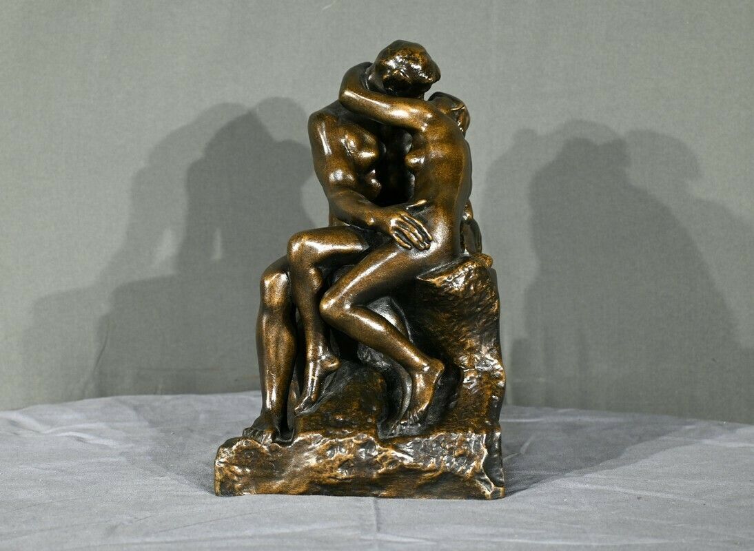 Resin Sculpture “The Kiss” After A. Rodin – 2nd Part 20th Century