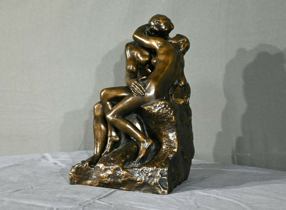 Resin Sculpture “The Kiss” After A. Rodin – 2nd Part 20th Century photo for sale