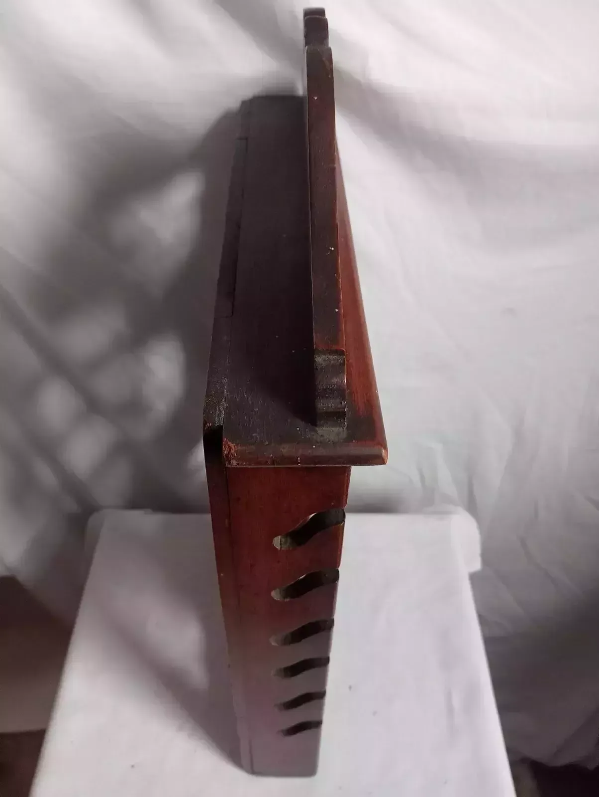 Mahogany Pipe Stand With Two Clay Pipes photo vinterior