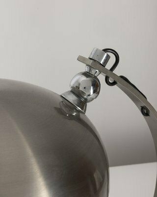Vintage Italian Ministerial Table Lamp In Chromed Metal photo Lighting