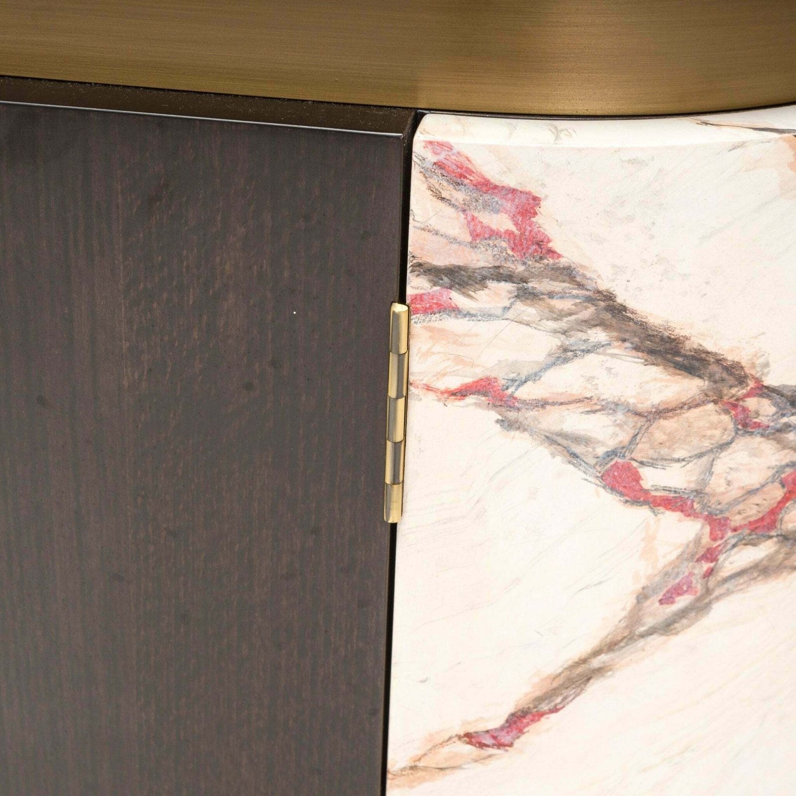 Bespoke Marble Effect Wood Sideboard photo vintage