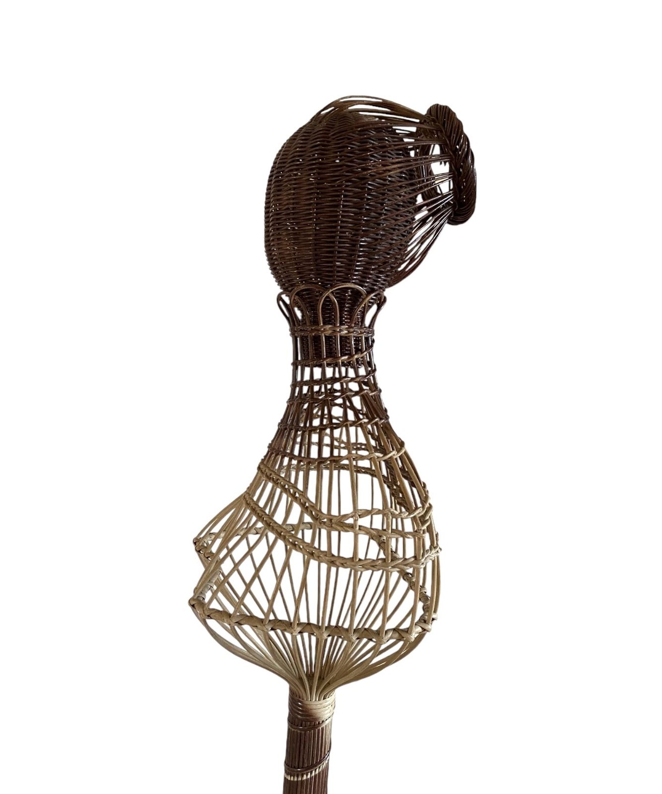500.0 Mid Century Wicker Mannequin, Posa Italy 1950s photo