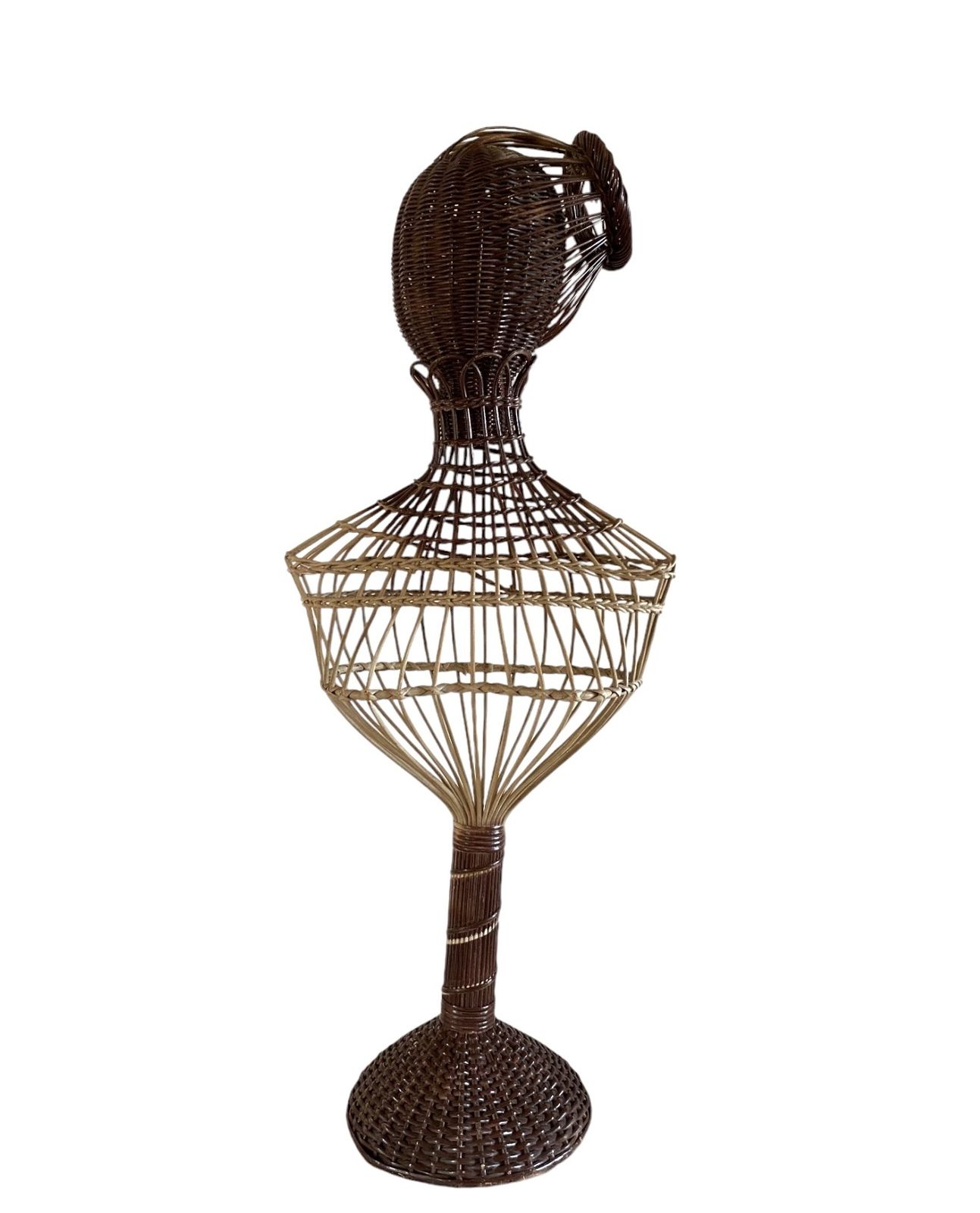 Mid Century Wicker Mannequin, Posa Italy 1950s