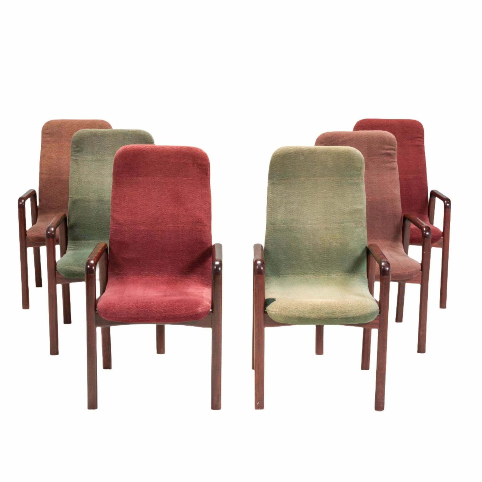 Dyrlund 1980s Rosewood Conference Armchairs, Set Of Six