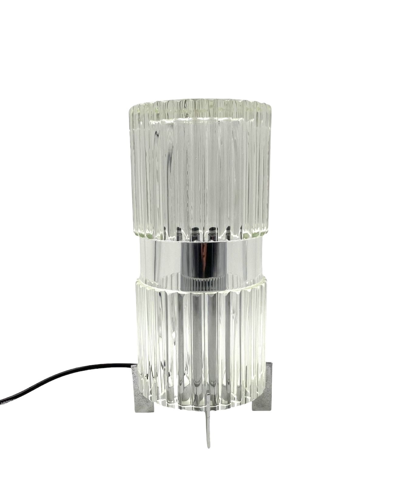 Glass Table Lamp, Fidenza Vetraria Italy 1970s photo buy