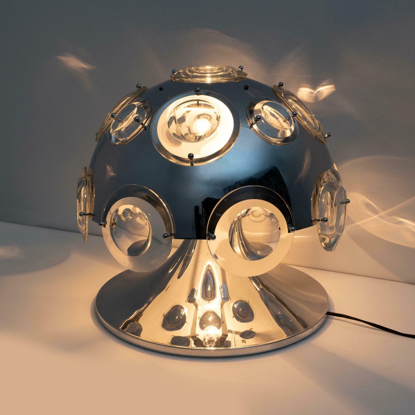 Oscar Torlasco For Stilkronen Italian Rare Big Table Lamp, 1970s photo buy