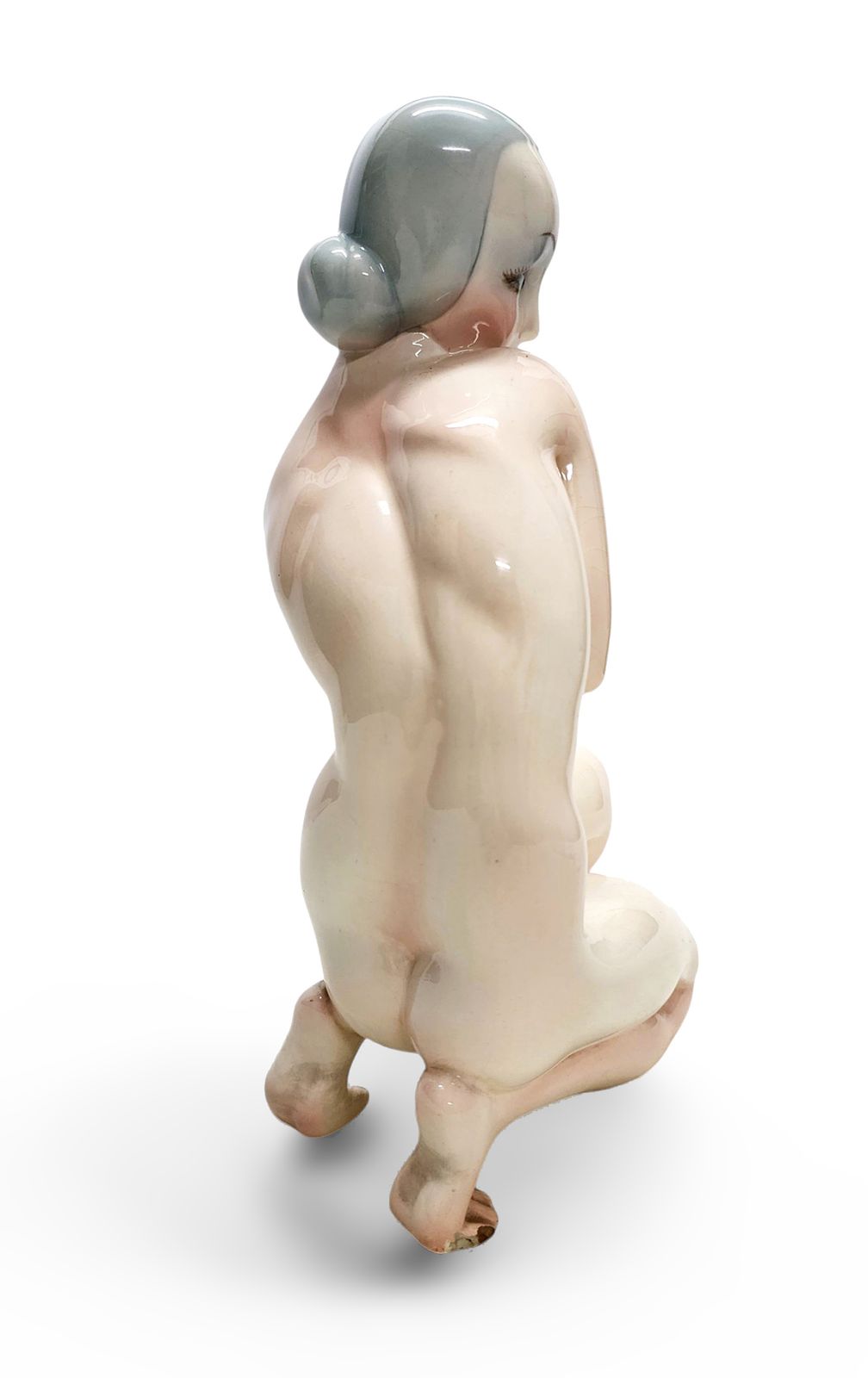 Torino Painted And Glazed Ceramic Woman Figurine 'Verginità' By Sandro Vaccetti For The Firm Essevi, Italy photo furniture