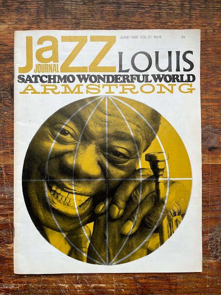 Louis Armstrong Vintage Jazz Magazine Cover Artwork   1968