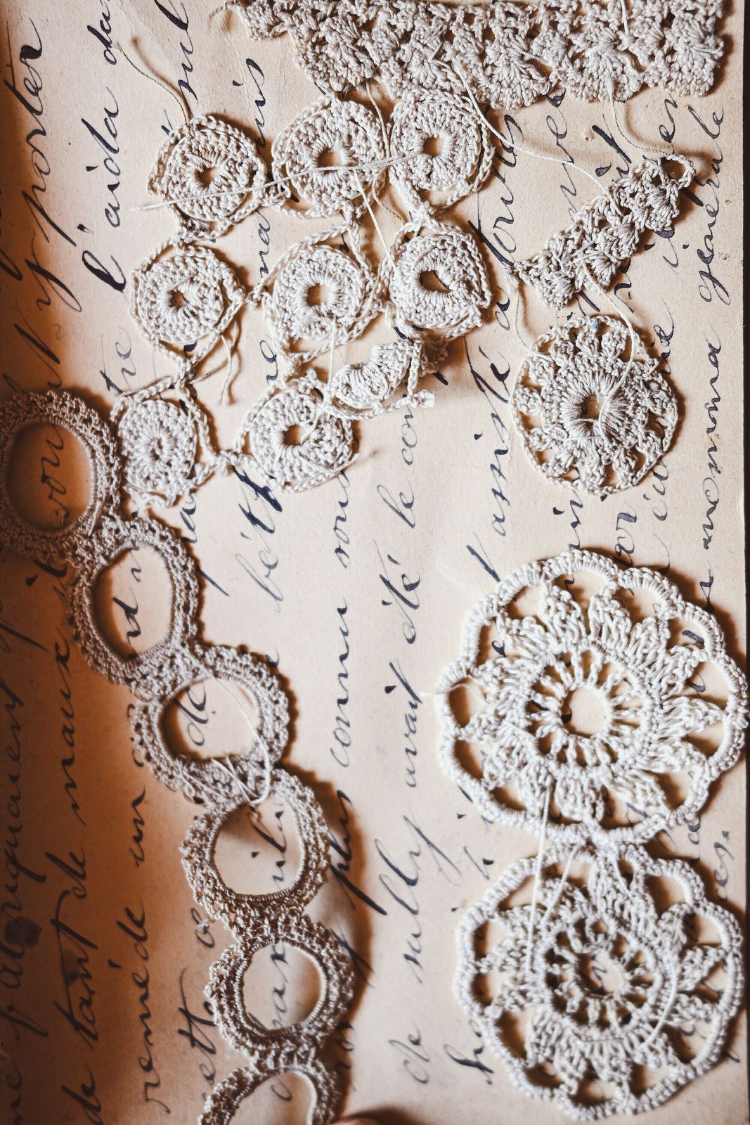 Small Sample Book Of Crochet Laces   Handmade photo Home Decor