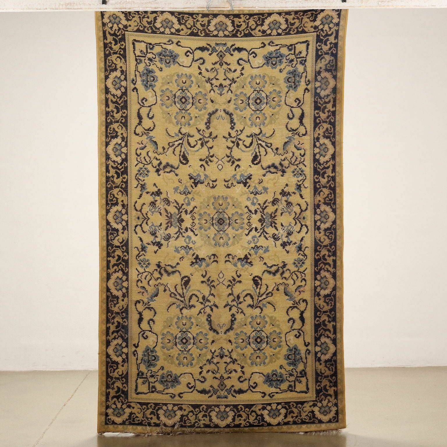 Antique Peking Carpet Cotton Wool Heavy Knot China 98 X 56 In photo buy