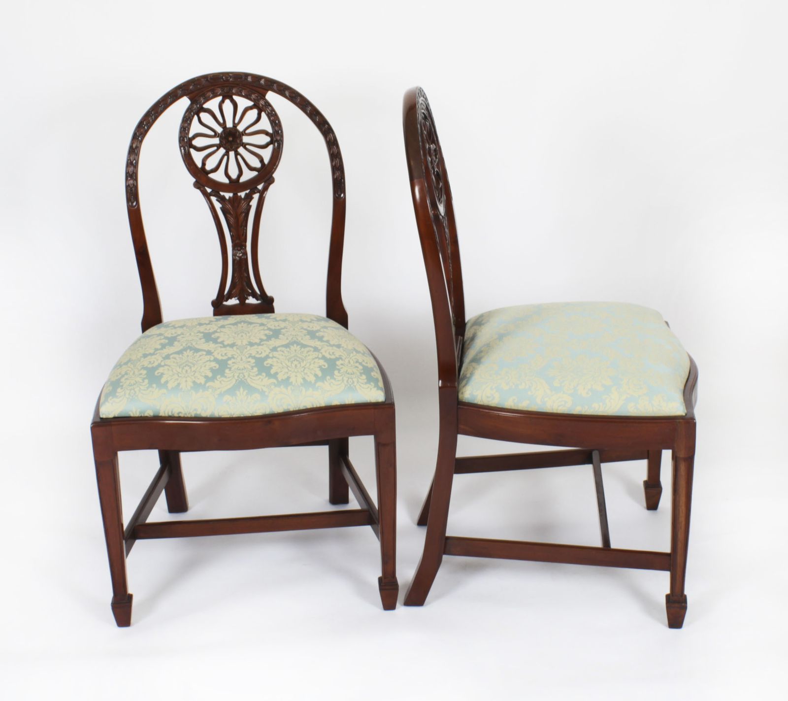 Set 10 English Mahogany Regency Dining Chairs Mid 20th Century photo furniture